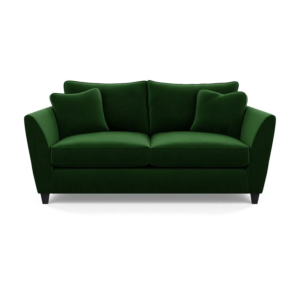 Heal's Torino 3 Seater Sofa Smart Velvet Forest Black Feet 1