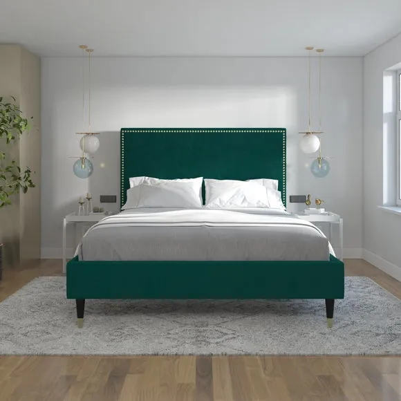 Cosmo Living Audrey Bed Frame, Velvet 2