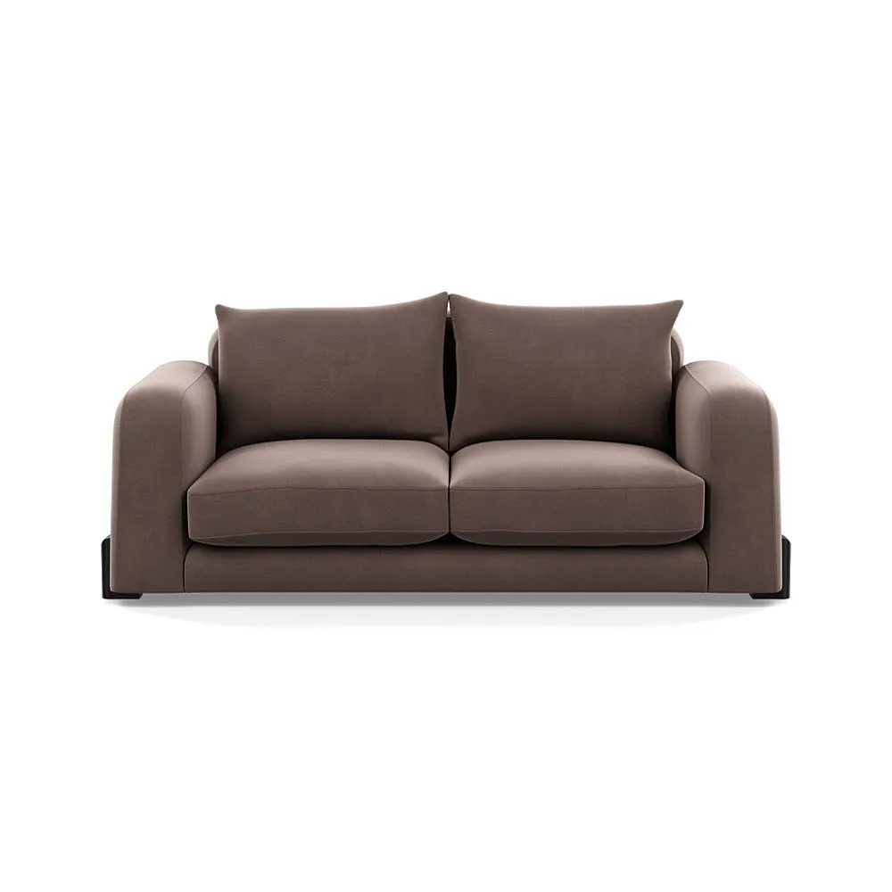 Heal's Nuvola 3 Seater Sofa Smart Velvet Mouse Black Beech Feet