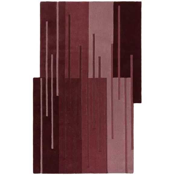Split Ombre Shaped Wool Rug 5