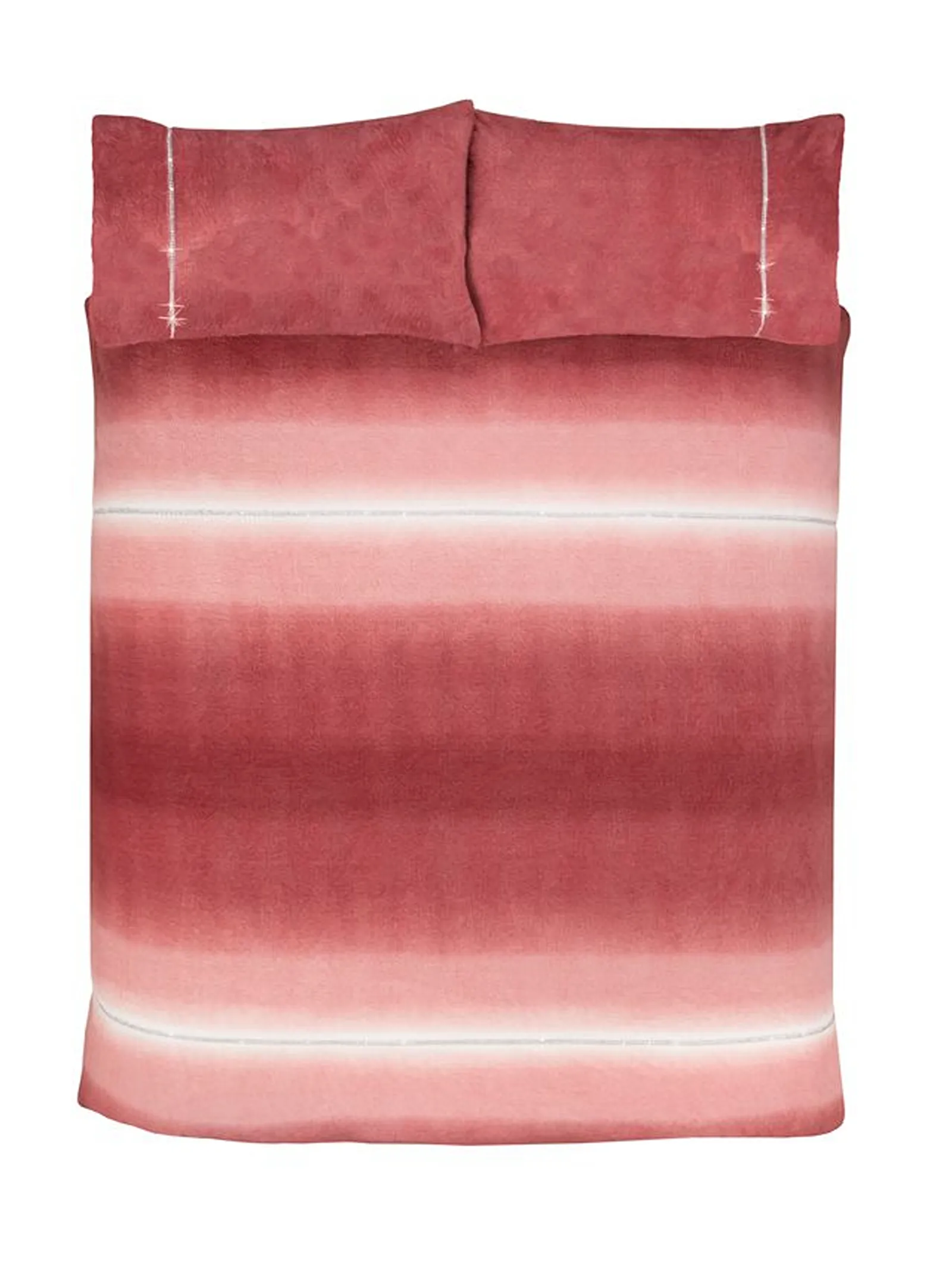 Rapport Home Double Diamante Teddy Duvet Set - Blush, Grey 3