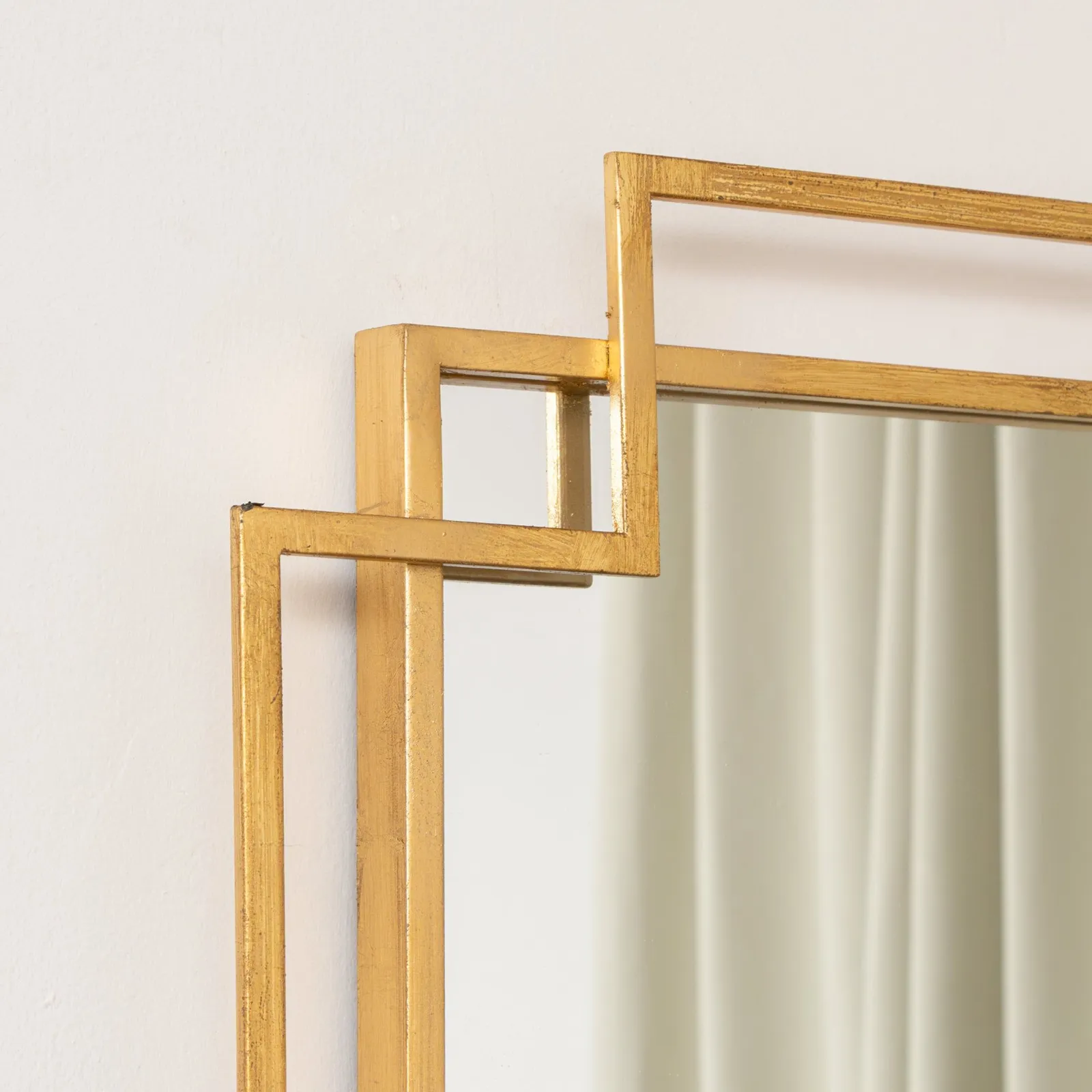 Melody Maison Gold Foiled Wall Mirror - 94cm X 48cm in Metallic Gold 3