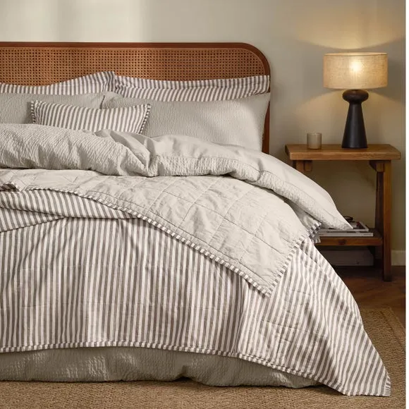 Yard Hebden Stripe 100% Cotton Bedspread 1