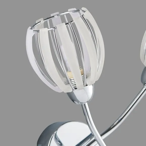 Rosa 2 Light Chrome Wall Light 4