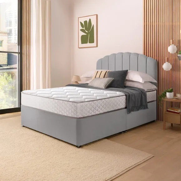 Silentnight Divan Set with Merlin Headboard and 800 Pocket Spring Memory Foam Mattress 1
