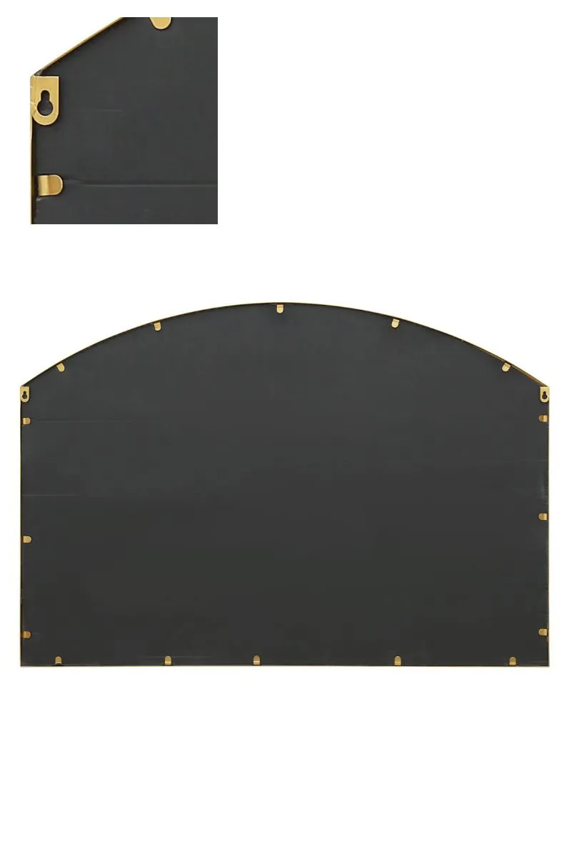 MirrorOutlet Gold Framed Arched Wall Over Mantle Mirror 43" X 29" (110CM X 75CM) 5