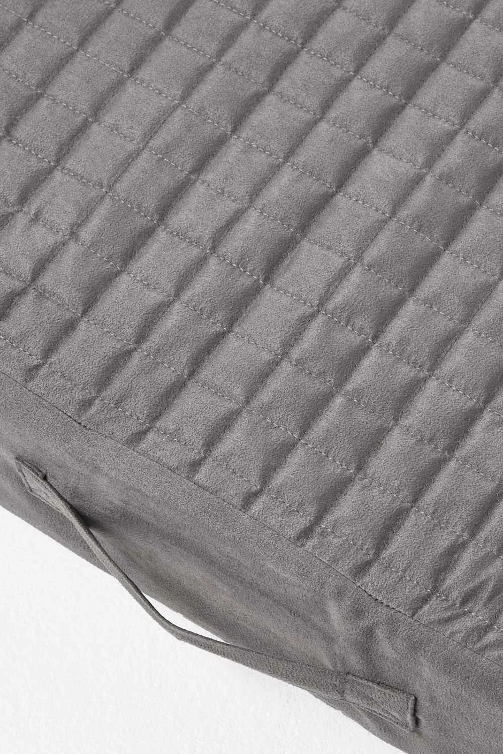 Homescapes Quilted Polyester 2 Seater Orthopaedic Booster Cushion Cover in Grey 6