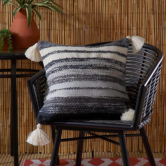Grayson Outdoor Striped Square Filled Cushion