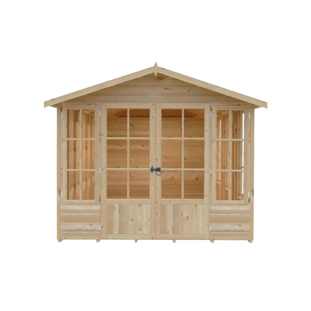 Shires Delmora 8x16 Shiplap Summerhouse - Wood - L477.6xW245.6xH217.4 cm in Light Brown