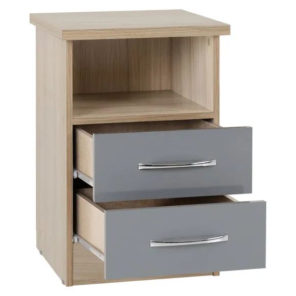 Nevada 2 Drawer Bedside Table 3
