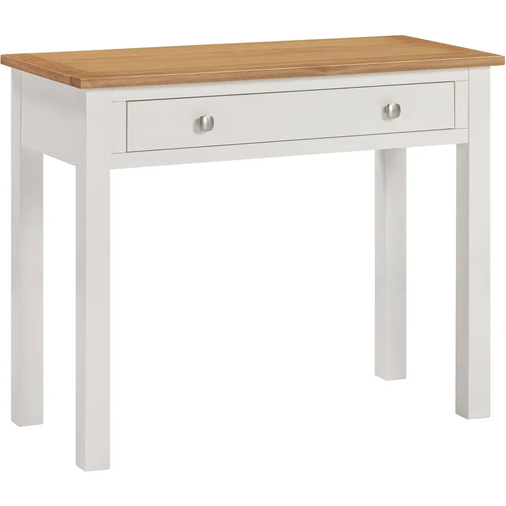 Seconique Cambridge Dressing Table - Linen/Oak (Part assembled) in White 2