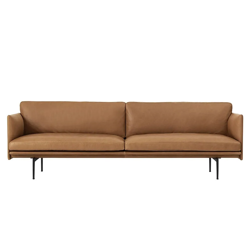 Muuto Outline 3 seater Refine Leather Cognac 2