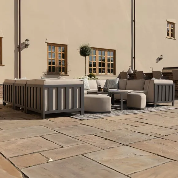 Maze Ibiza 10 Seater U-Shape Garden Sofa Set with Round Coffee Table 4