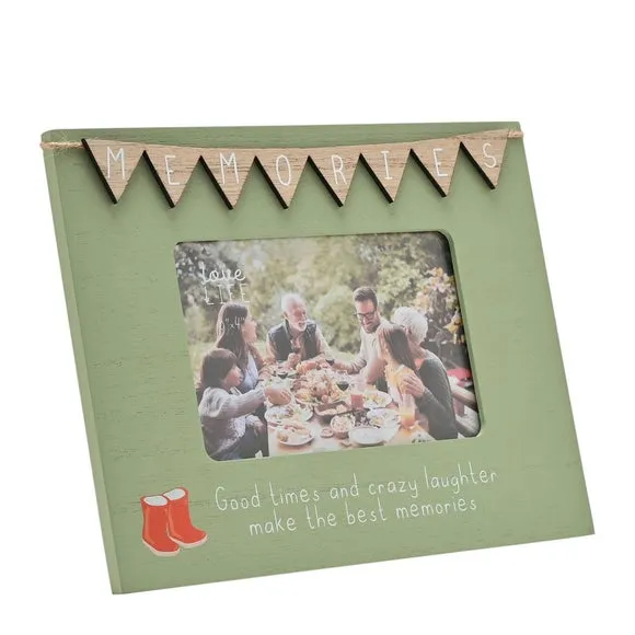 Memories Green Bunting Photo Frame 2