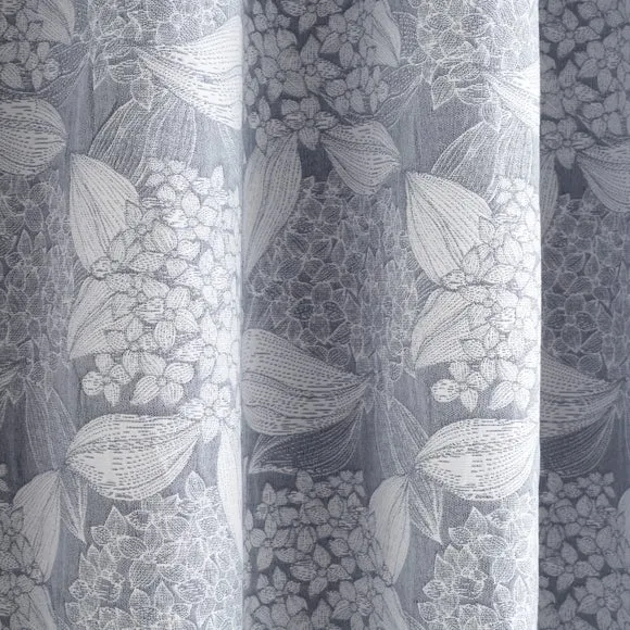 Ripley Hydrangea Jacquard Blackout Eyelet Curtains 3
