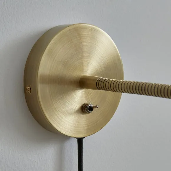Newton Industrial Goose Neck Adjustable Plug In Wall Light 4