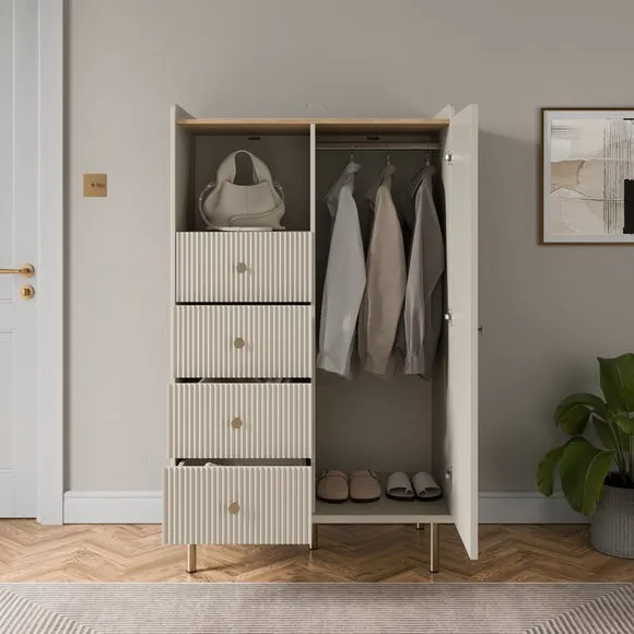 Georgi 4 Drawer Small Wardrobe 2