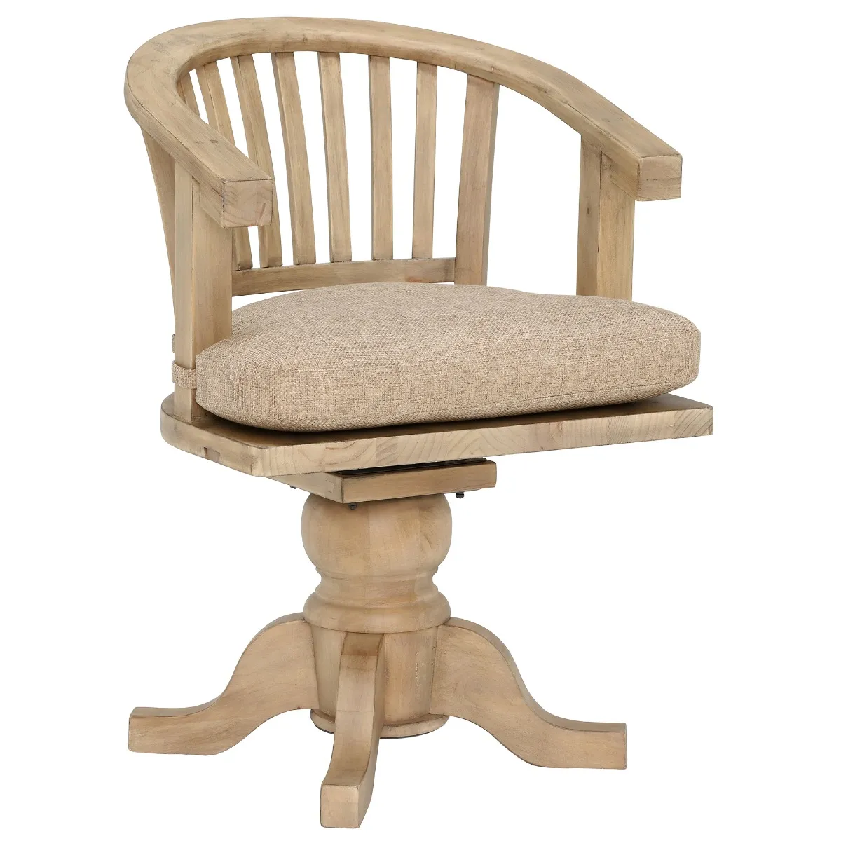 Verberie Reclaimed Wood Rotating Office Chair