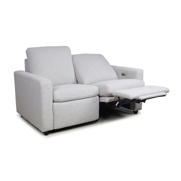 Zaria Boxy Basketweave Power Recliner 2 Seater Sofa 6