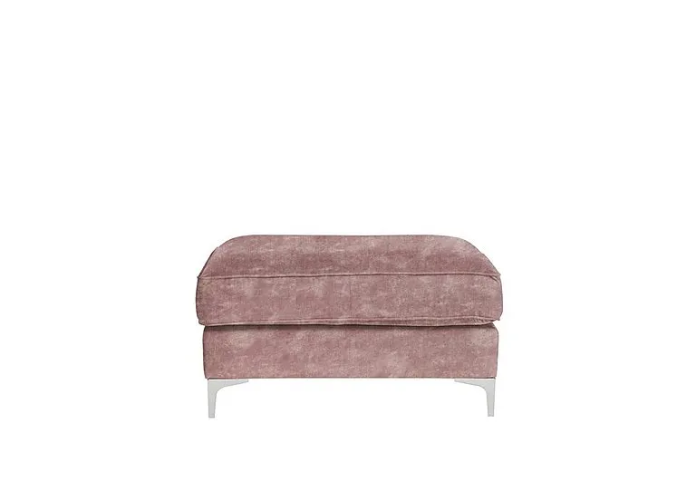 Legend Fabric Footstool - Sublime Dusk with Chrome Feet