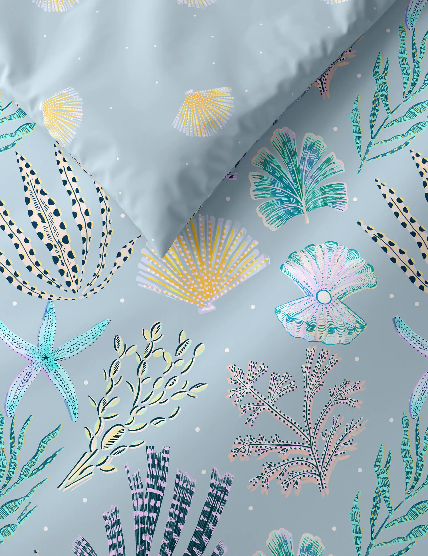 M&S Cotton Rich Coral Bedding Set