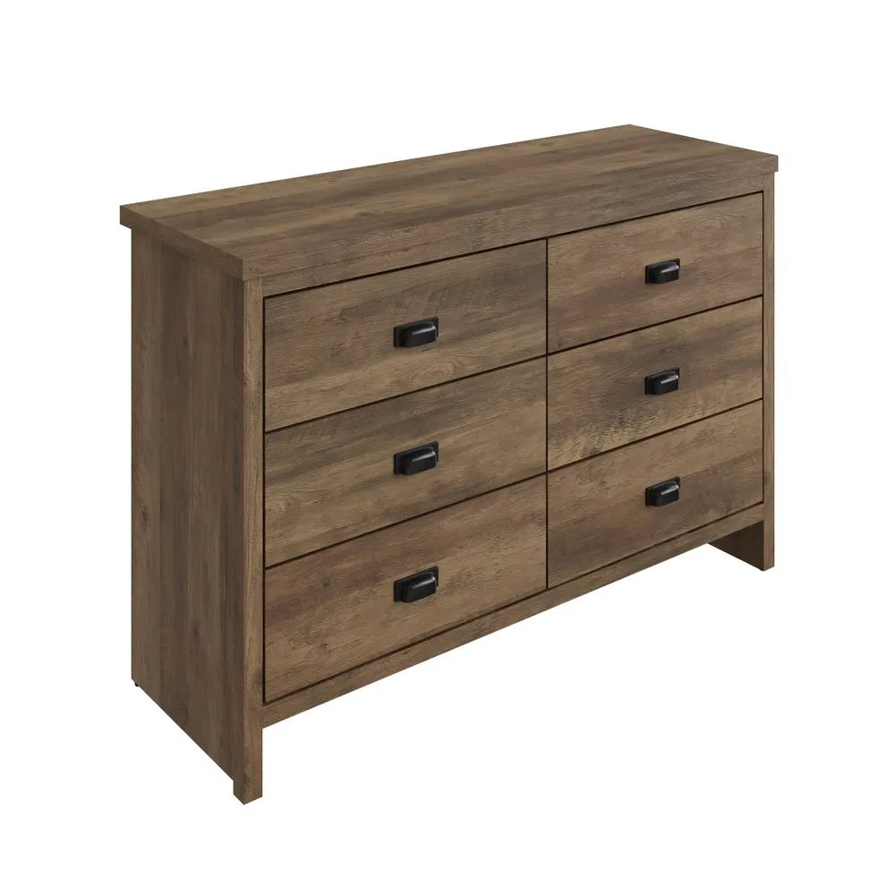 GFW Boston 3+3 Drawer Chest in Light Oak 2