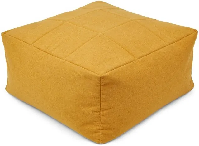 Loa Quilted Floor Cushion, Yolk Yellow