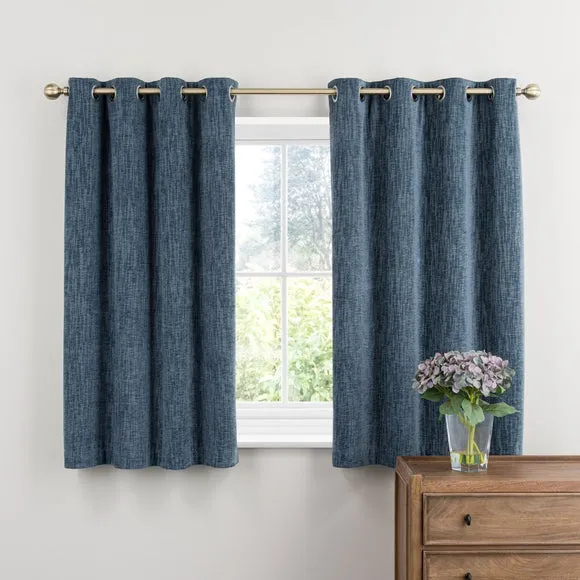 Chenille Ultra Blackout Eyelet Curtains 5