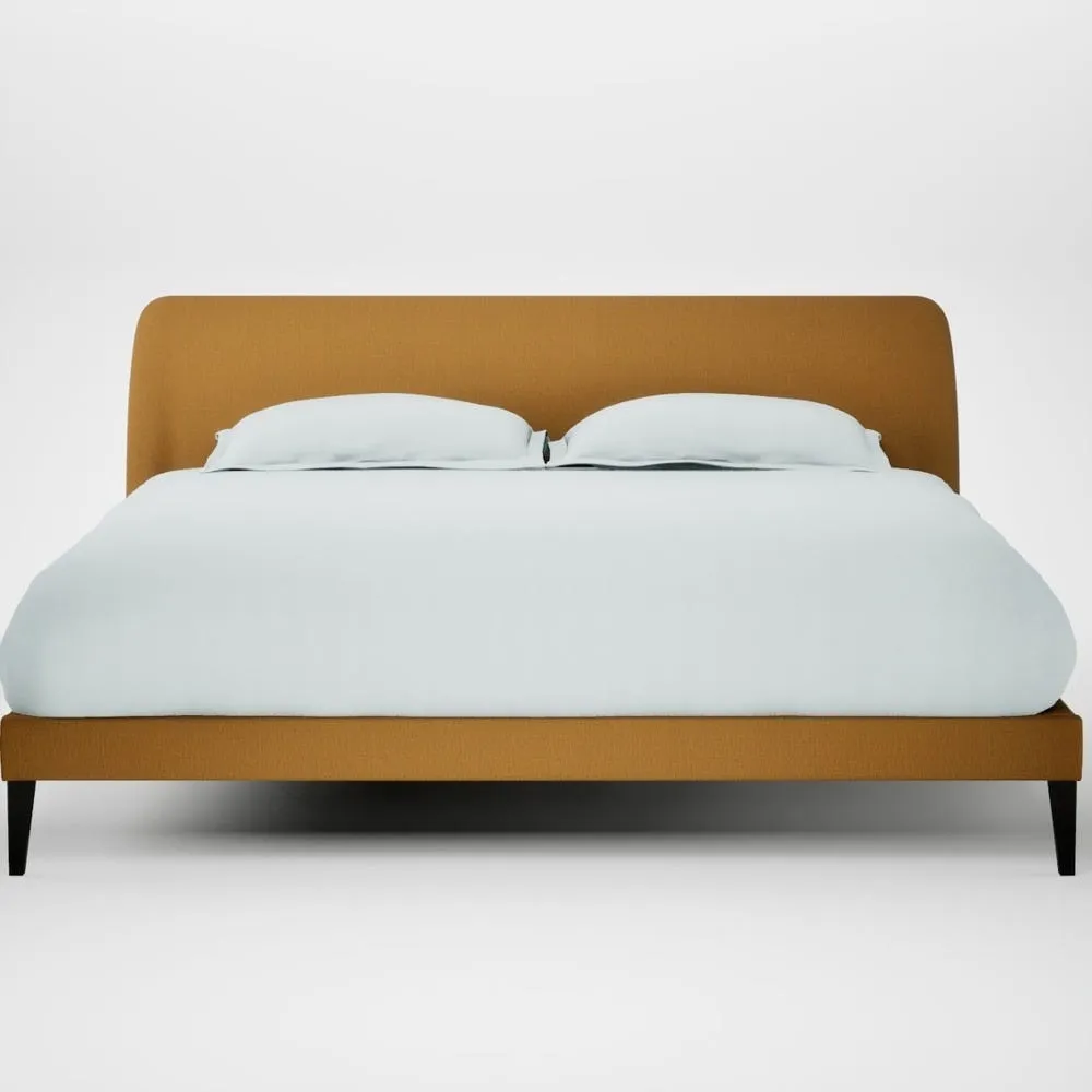 Heal's Wallis Bed Super King Smart Cotton Linen Sahara Black Feet