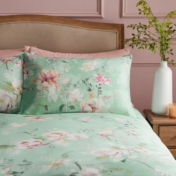 Melody 100% Cotton Sateen Duvet Cover & Pillowcase Set 4