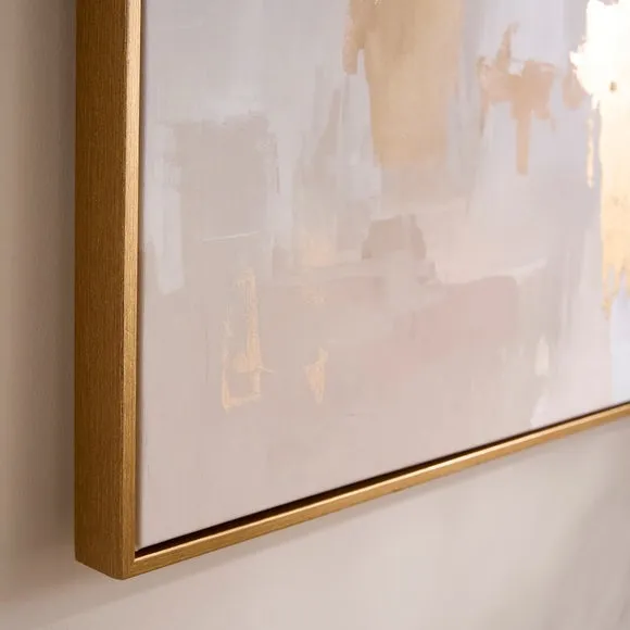 Abstract Gold & Neutral Framed Canvas 2