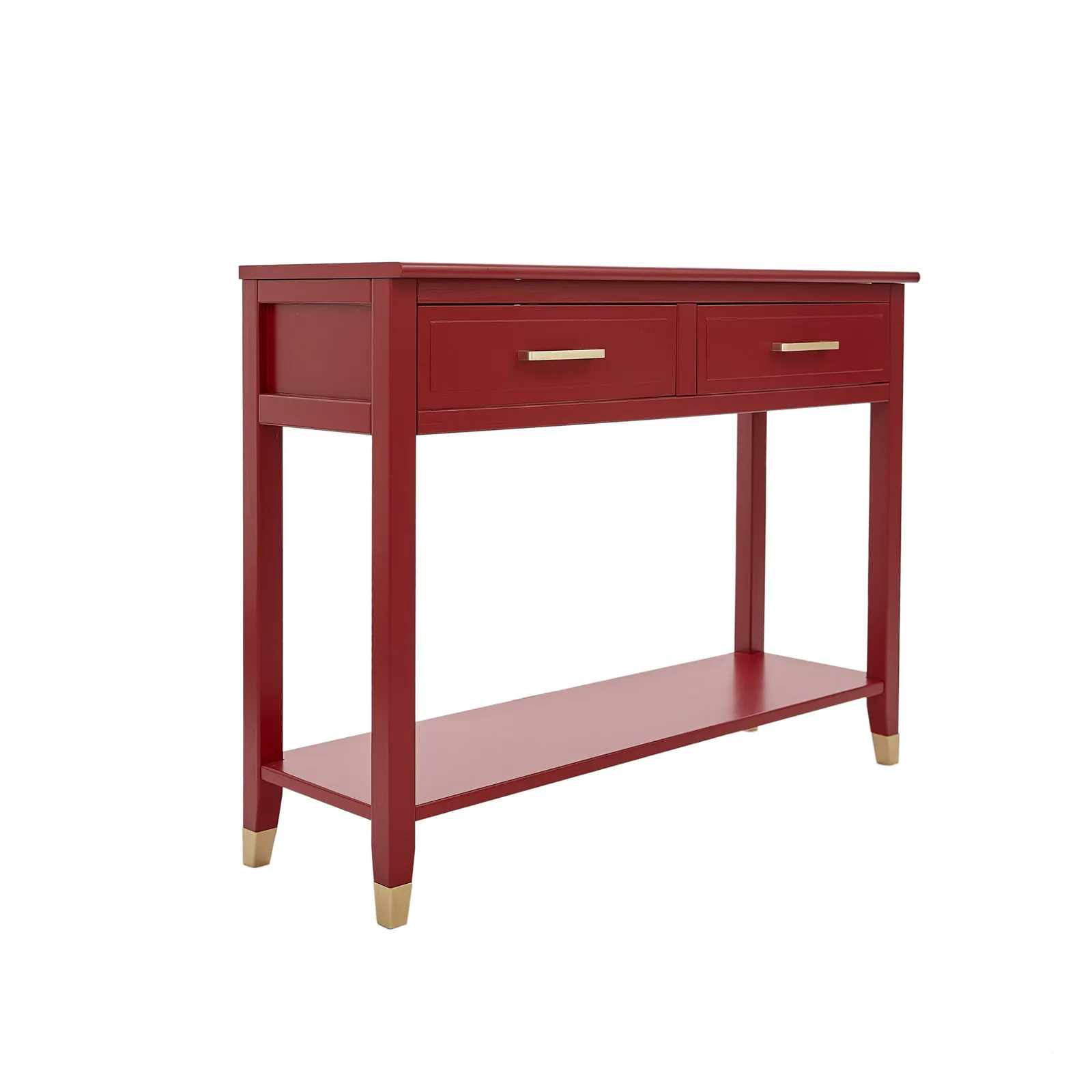 Cabinet Bits Palazzi 2 Drawer Console Table in Red 3
