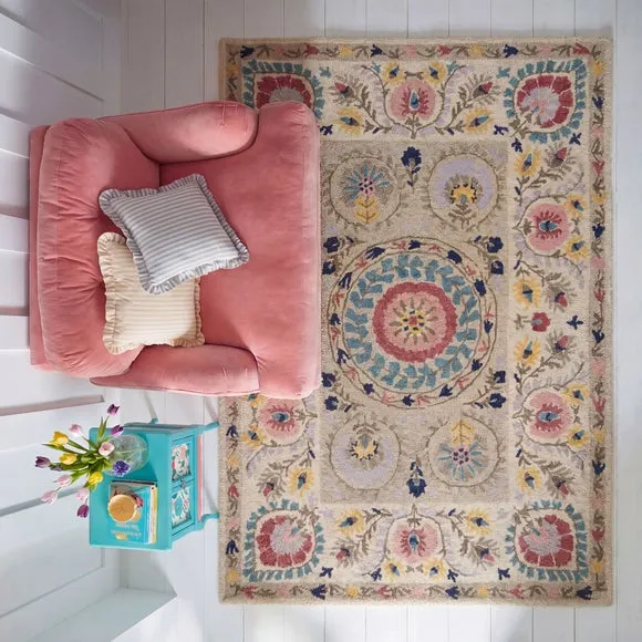 Hani Floral Wool Rug 6