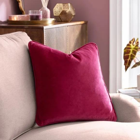 Clara Cotton Velvet Square Cushion 1
