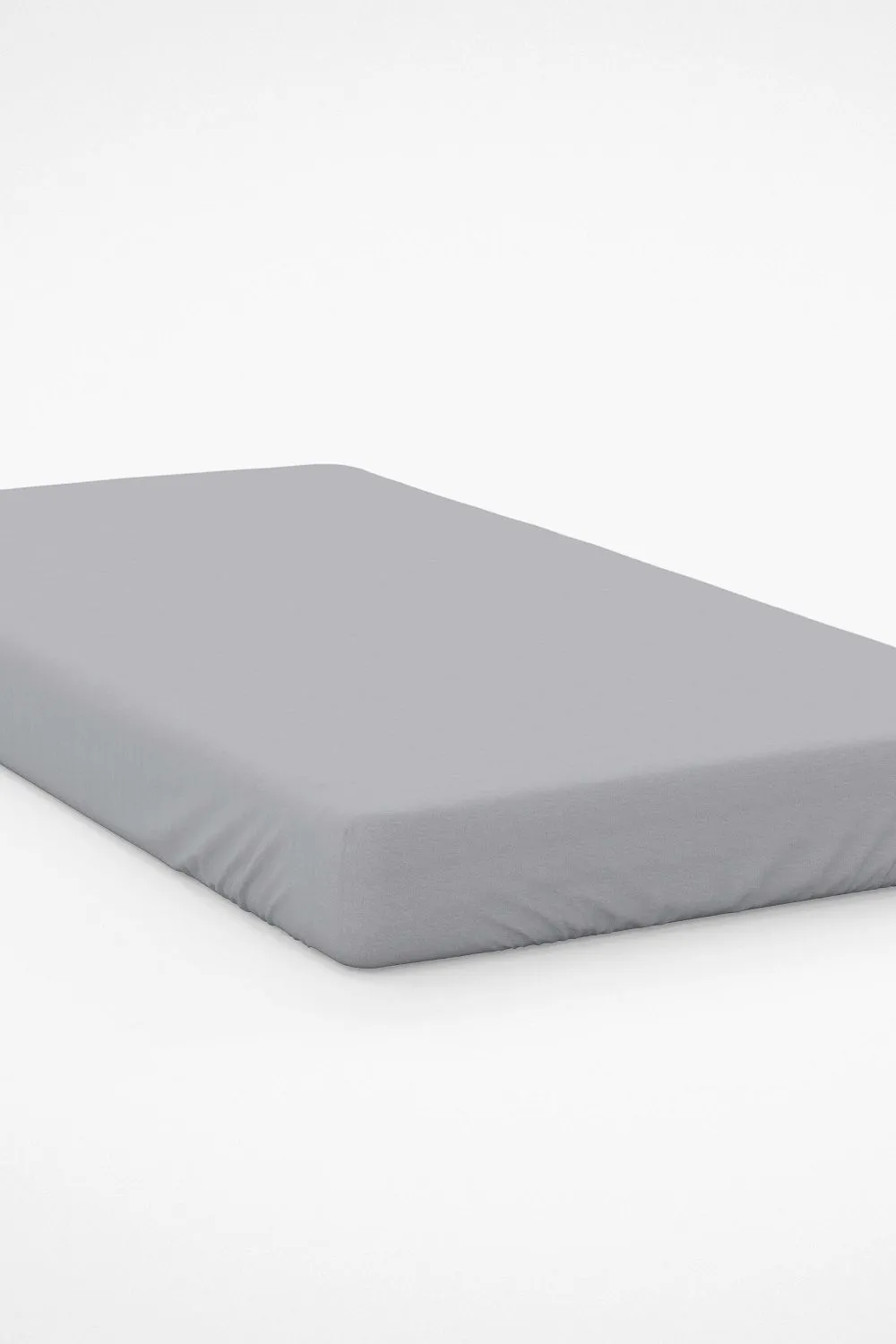 Belledorm Egyptian Cotton 400 Thread Count 38cm Fitted Sheet in Light Grey 1