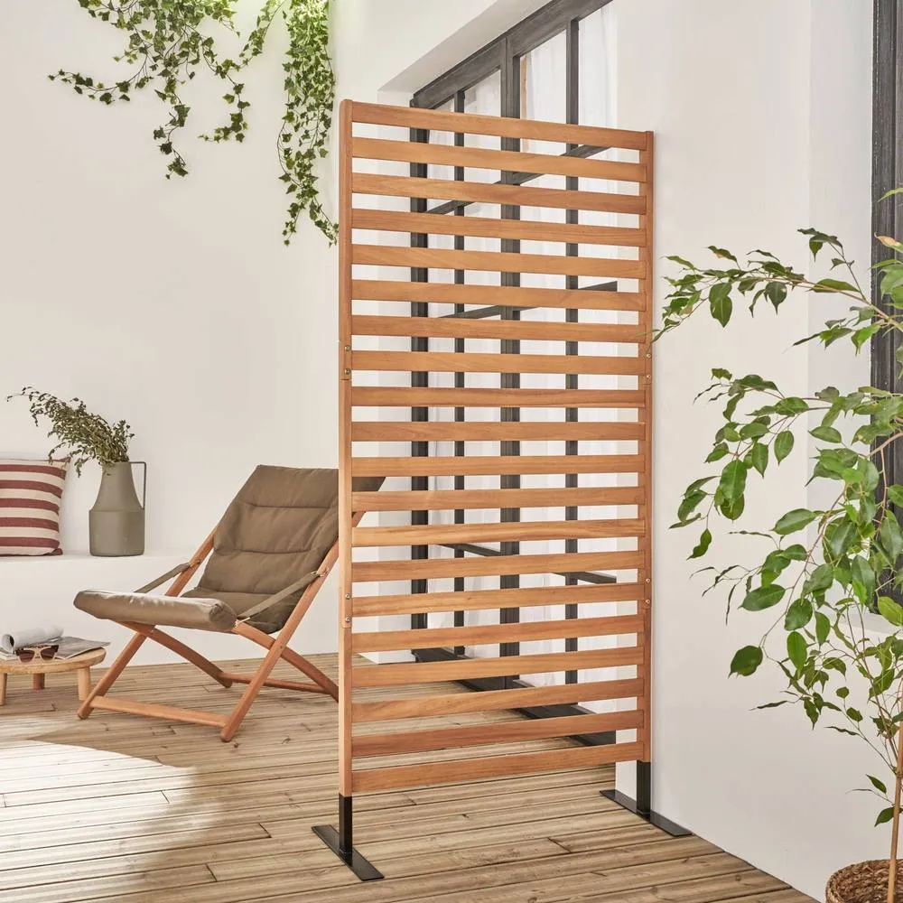 sweeek 80cm outdoor wooden screen in Brown 3