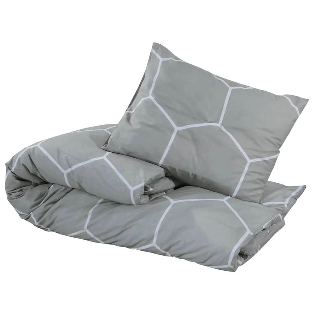 Berkfield Home Elegant Duvet Cover Set Grey 200x200 cm Cotton