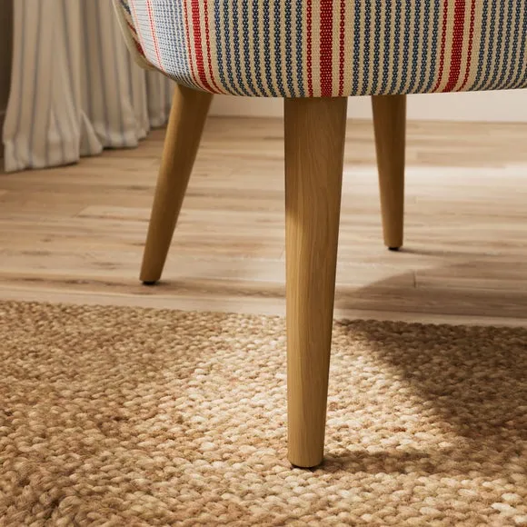 Elsie Retro Coastal Stripe Cocktail Chair 2