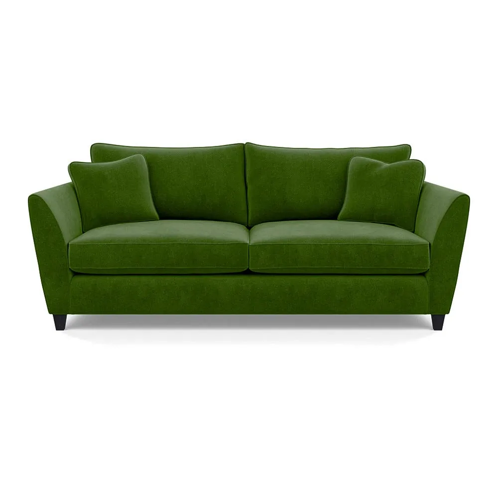 Heal's Torino 4 Seater Sofa Smart Luxe Velvet Grass Black Feet 1