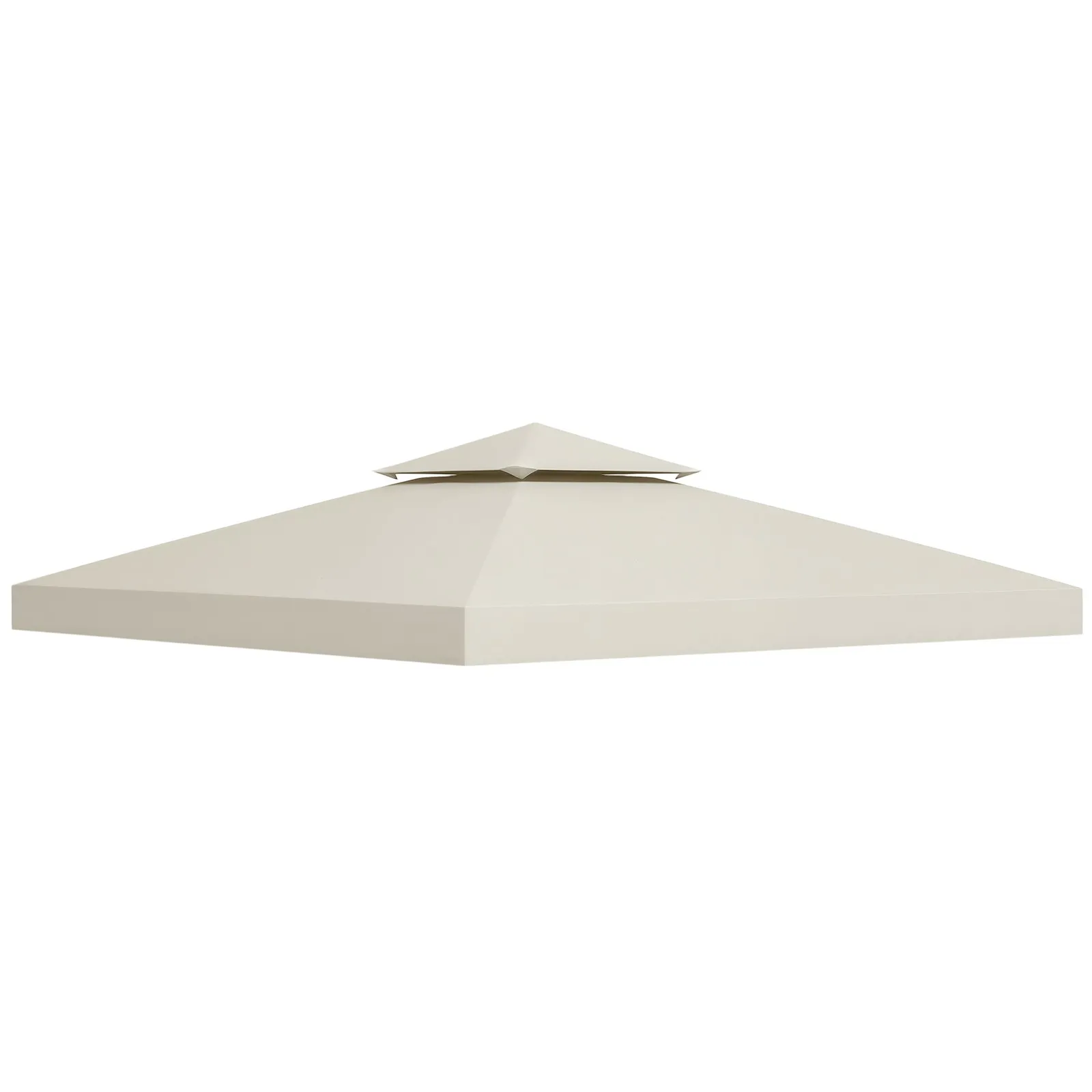 OUTSUNNY 3(m) 2 Tier Garden Gazebo Top Cover Replacement Canopy Roof in Cream 2