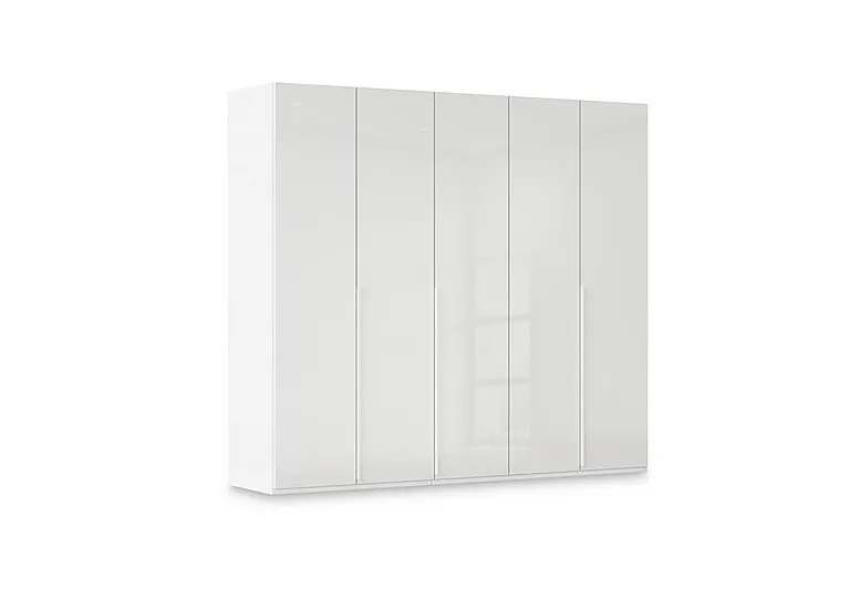 Haven 251cm 5 Door Hinged Wardrobe with Glass Doors