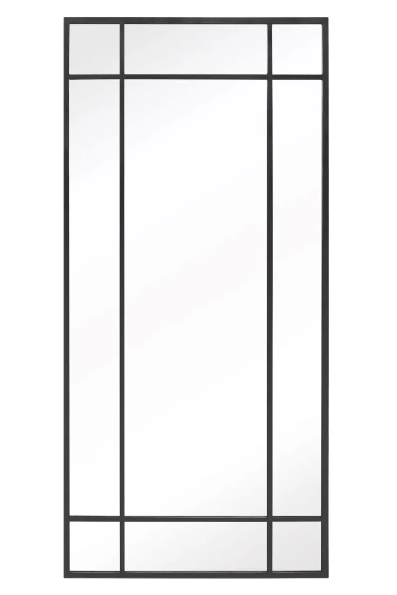 MirrorOutlet Black Contemporary Wall & Leaner Mirror 71" X 33" (180 x 85CM) 3