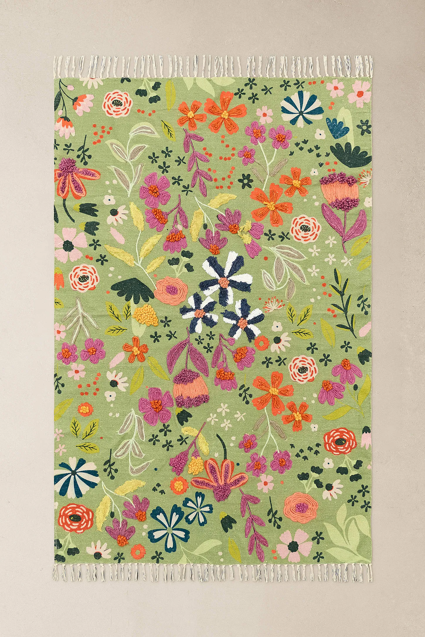 Floral Embellished 4x6ft Rug