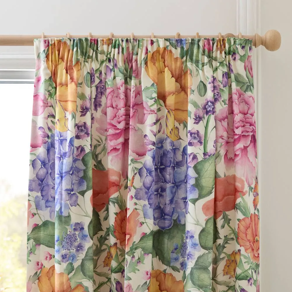 Voyage Maison Idalia Fully Lined 100% Cotton Pencil Pleat Curtain Pair 3