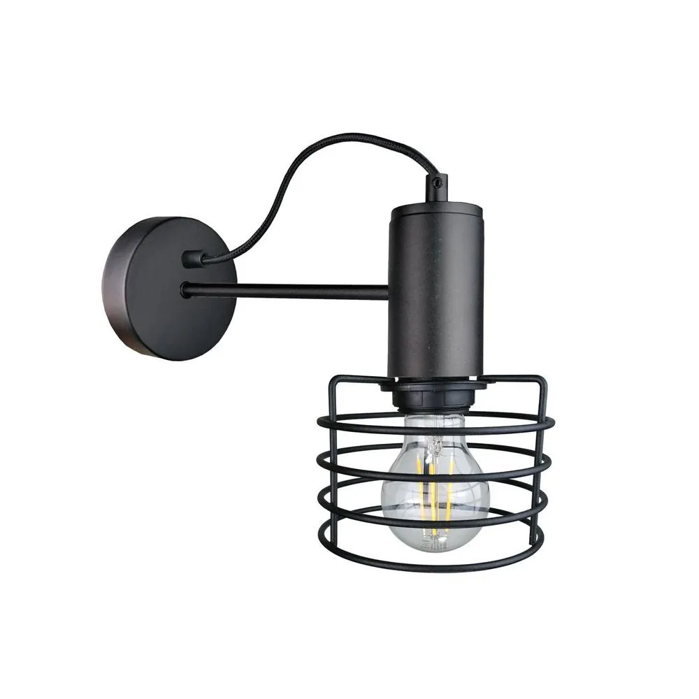 Netlighting Rune Wall Lamp Black 25cm 1x E27