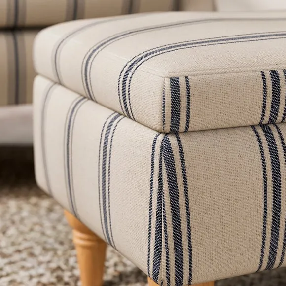 Charnwood Folkstone Stripe Storage Footstool 4