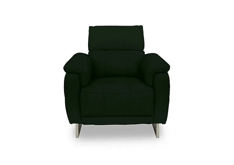 Moet Fabric Power Recliner Chair with Telescopic Headrest - Bottle Green