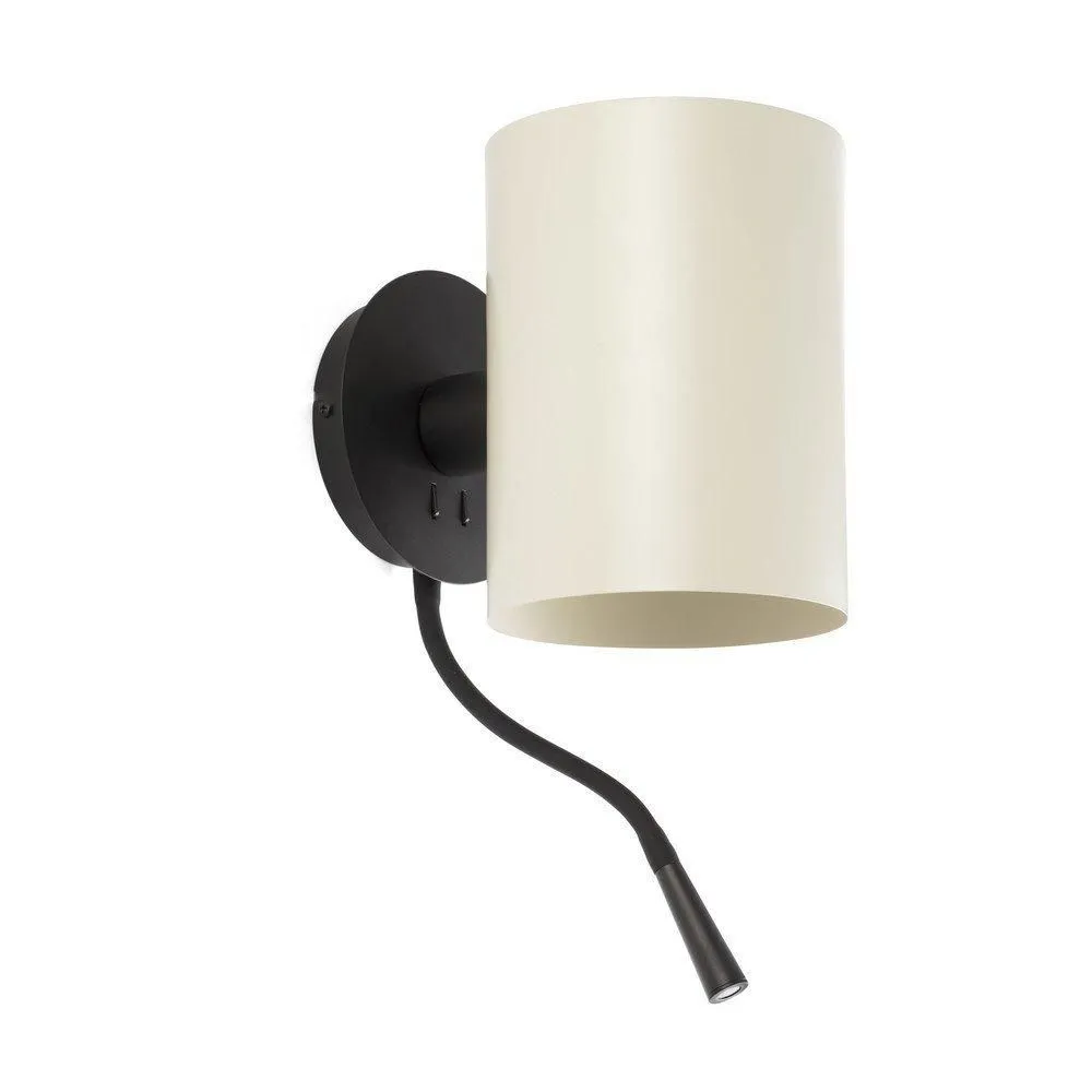 Netlighting Guadalupe Reading Light Wall Light Black E27 in White