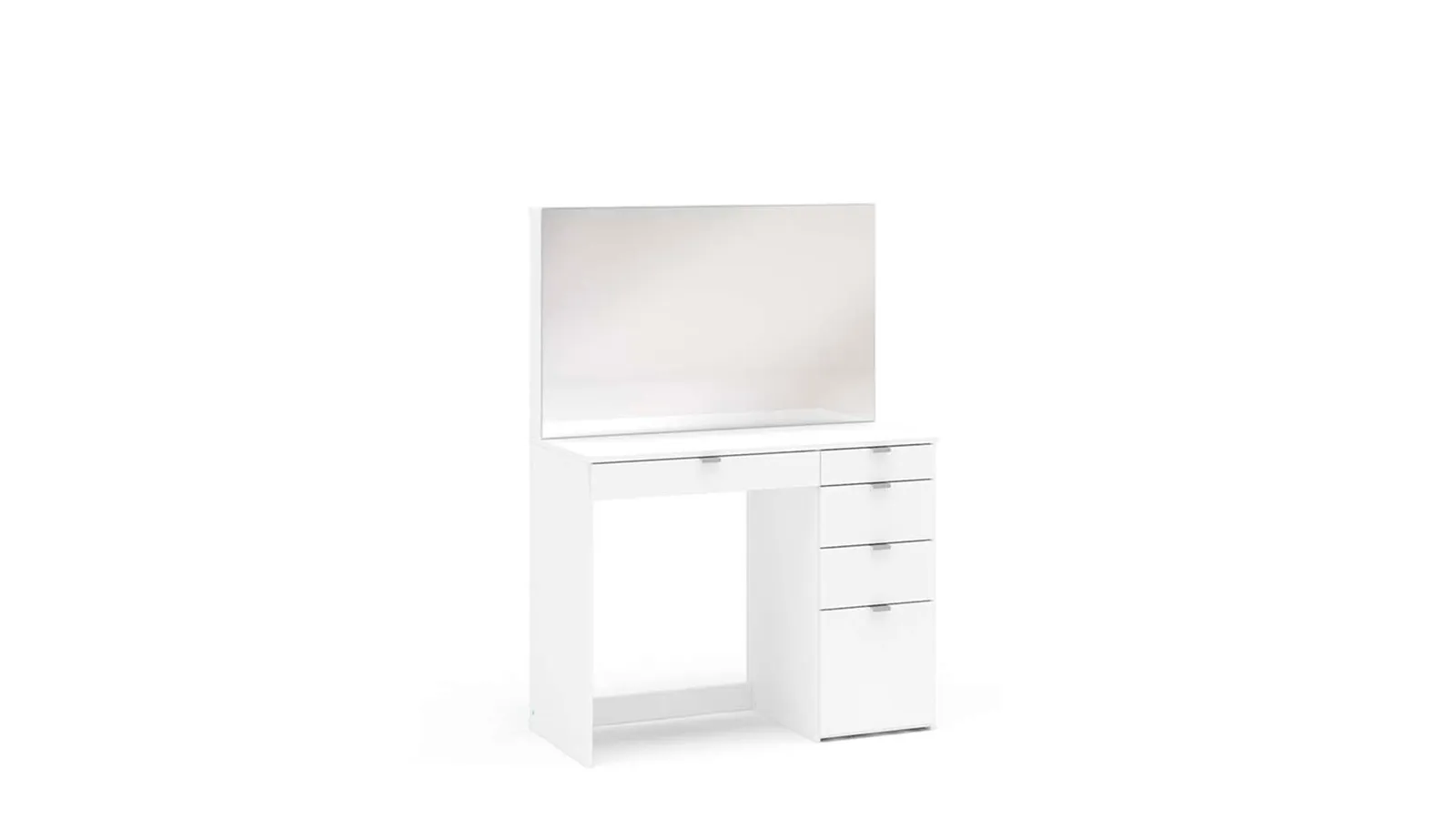 Birlea Ava 5 Drawer Dressing Table Black in White 4