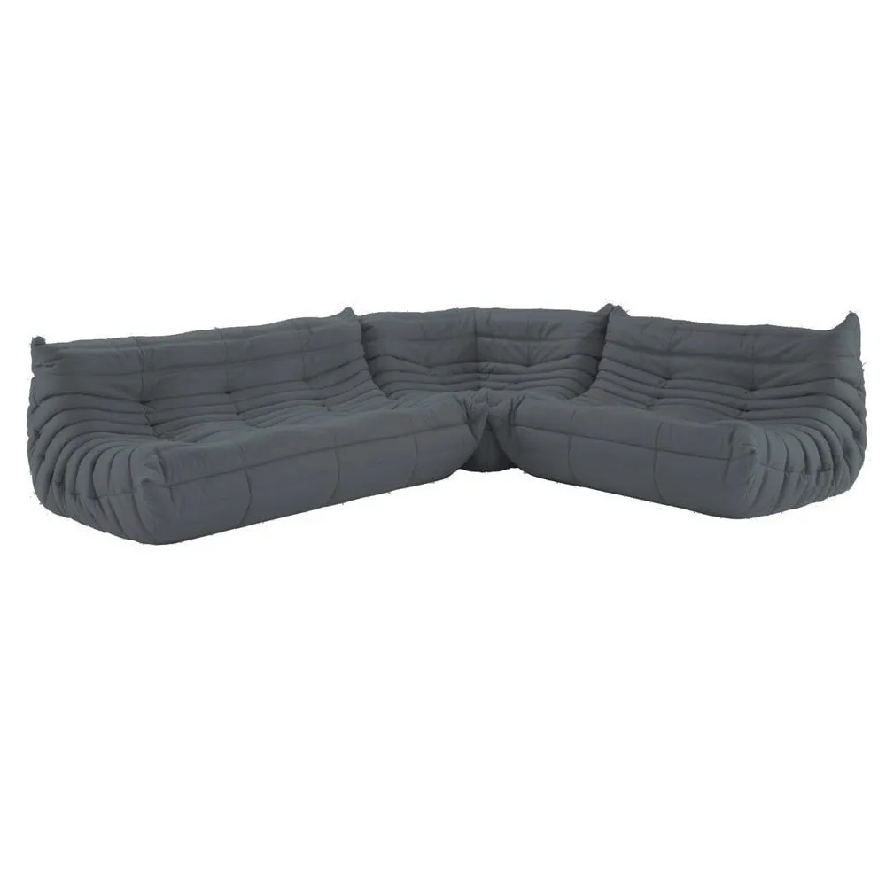 Ligne Roset Togo Modular Corner Alcantara Chic Grey 2